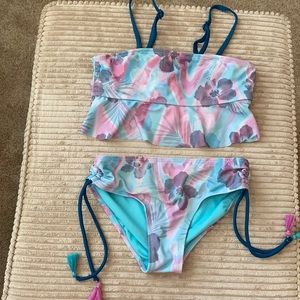 Justice girls tropical bikini size 10